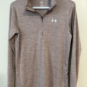 Under Armour Taupe Quarter-Zip Top